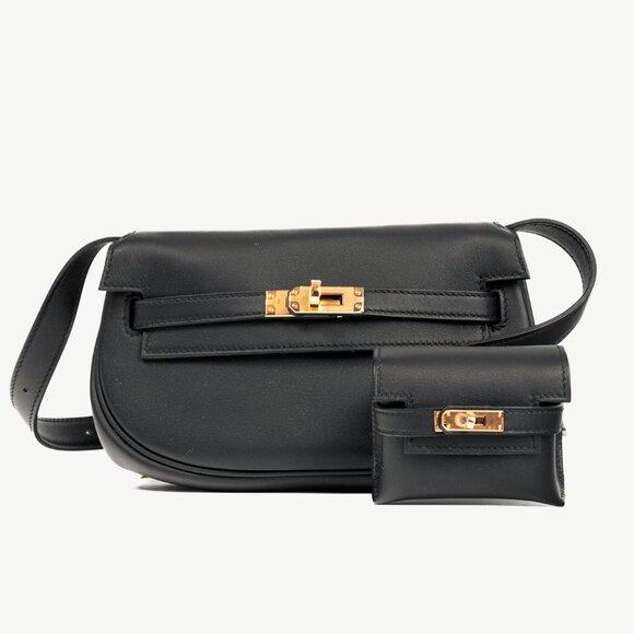 Hermes Kelly Moove Black Swift Leather GHW Shoulder Bag - Picture 1 of 16